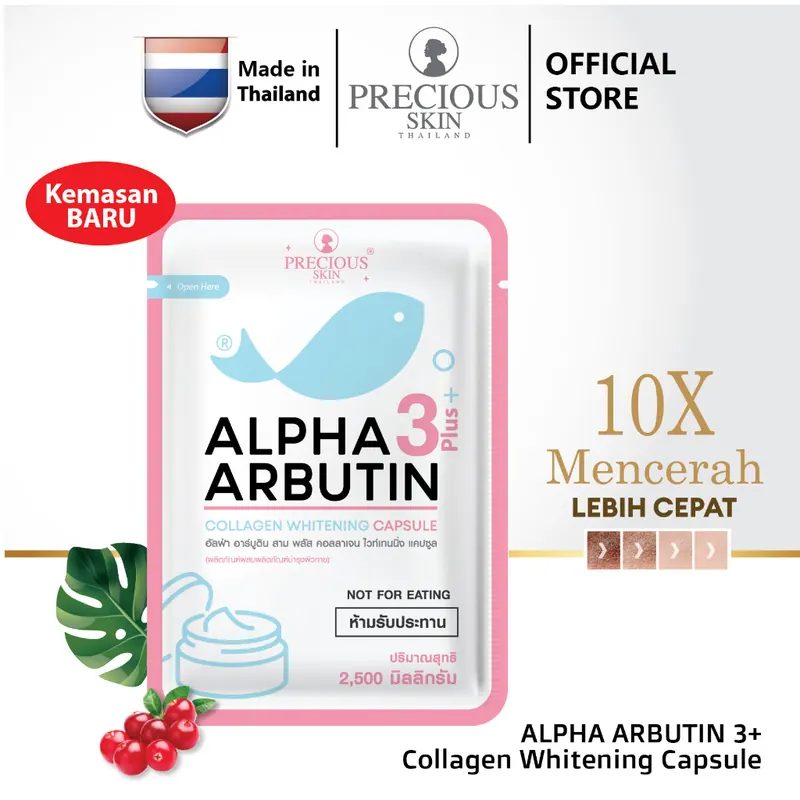 Precious Skin Thailand Alpha Arbutin Whitening 3 Plus / Powder Pemutih Badan / Bubuk
