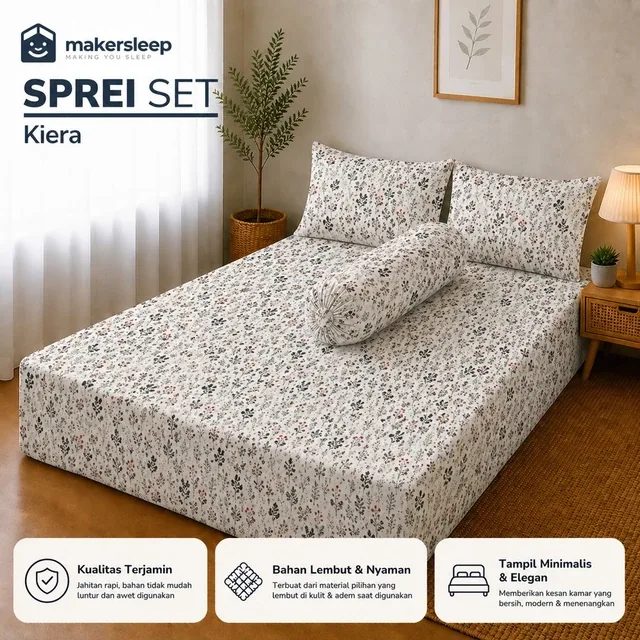 Sprei Set Motif Ukuran 180x200x20 - Makersleep