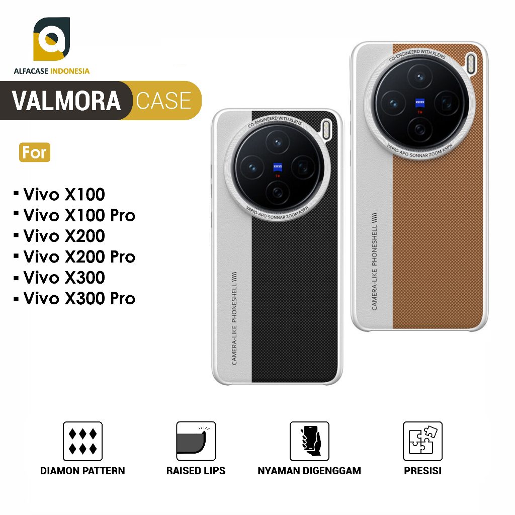 ALFACASE Casing Vivo X100 X200 X300 Pro - Valmora Case - Series