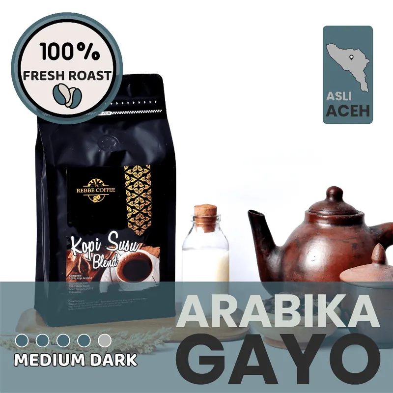 Kopi Arabika Gayo Aceh Grade Harian – Medium to Dark, Cocok untuk Es Susu & Jualan