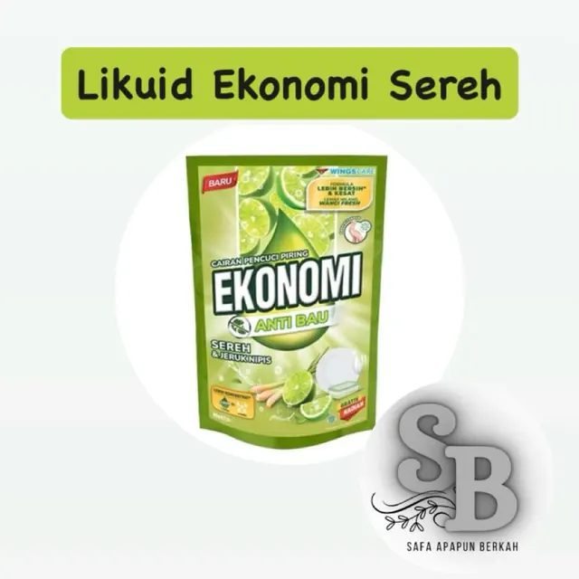 Ekonomi Sabun Liquid Cuci Piring Sereh & Jeruk Nipis 650ml