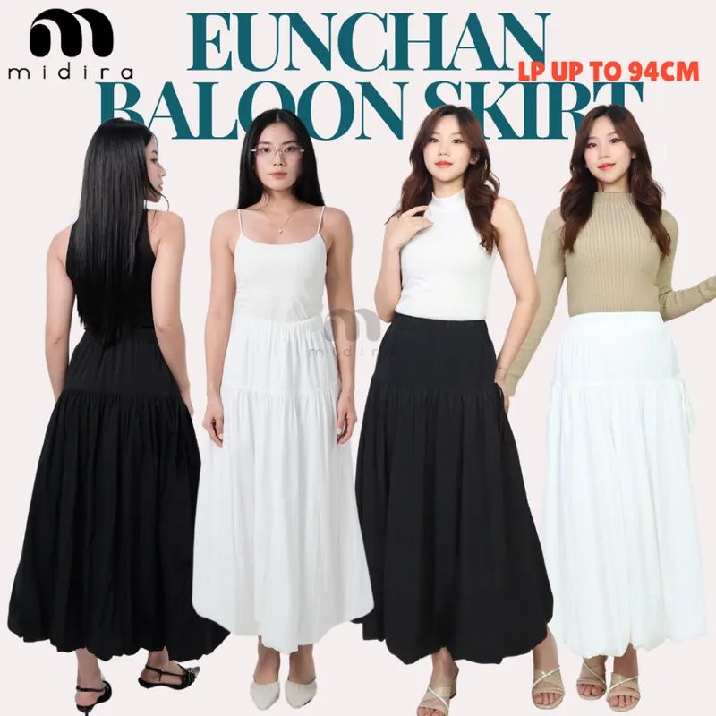 Midira Eunchan Baloon Skirt Rok Balon Panjang Katun Import Big Size