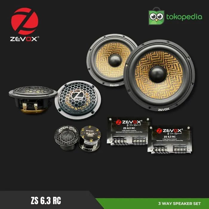 Speaker 3 Way Zevox ZS 6.3 RC Component Set by Vox Research