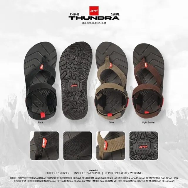 Sandal Jepit Palang Pria Thundra X2 Arei Outdoorgear