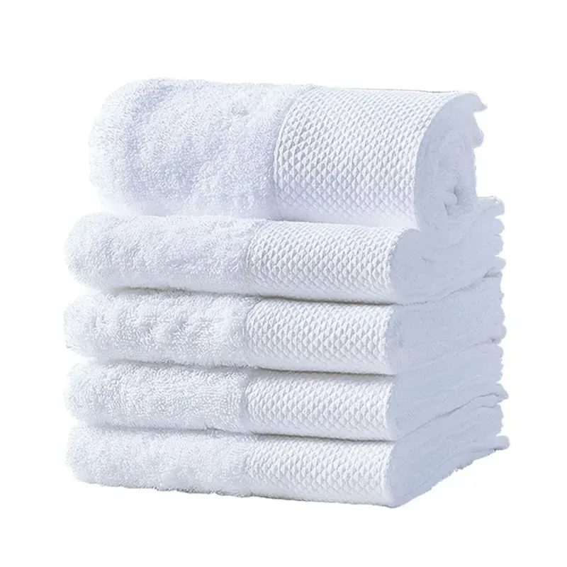 Handuk Putih Hotel Elegance 80x150 Lis full combed cotton 30s/2 berat 800 gram, foto asli