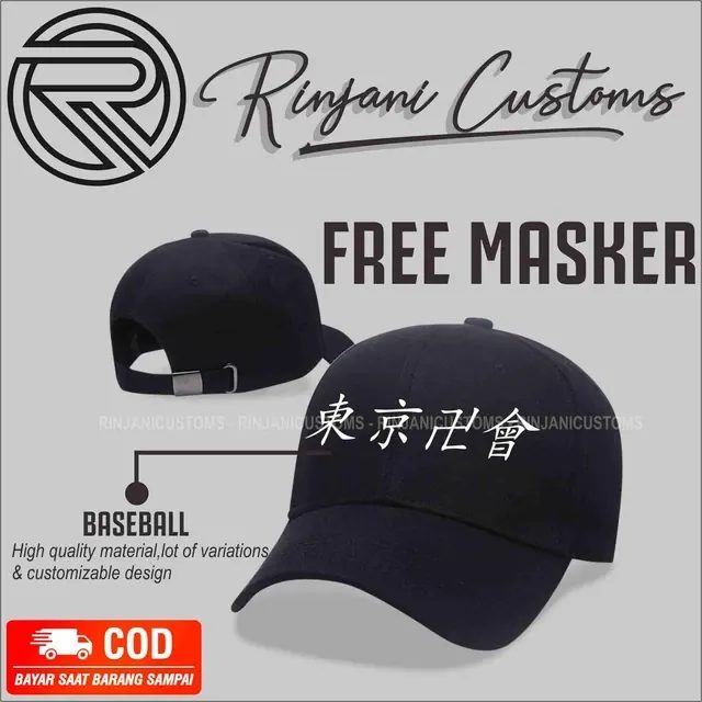 Topi Tokyo Revengers.free Masker DAN Bisa Custom Nama/logo