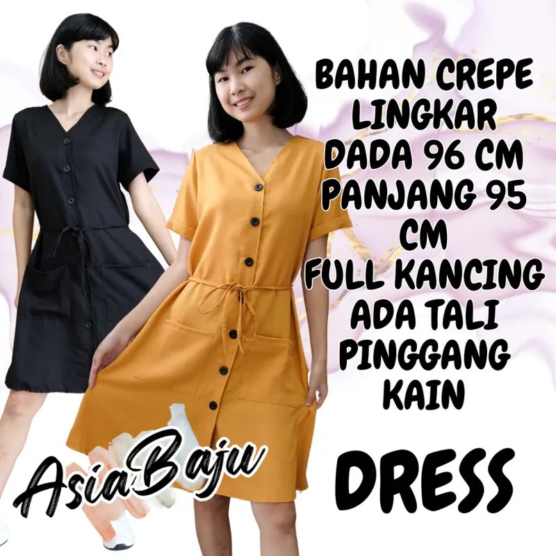 ASIABAJU Dress Wanita Lengan Pendek MIRANDA