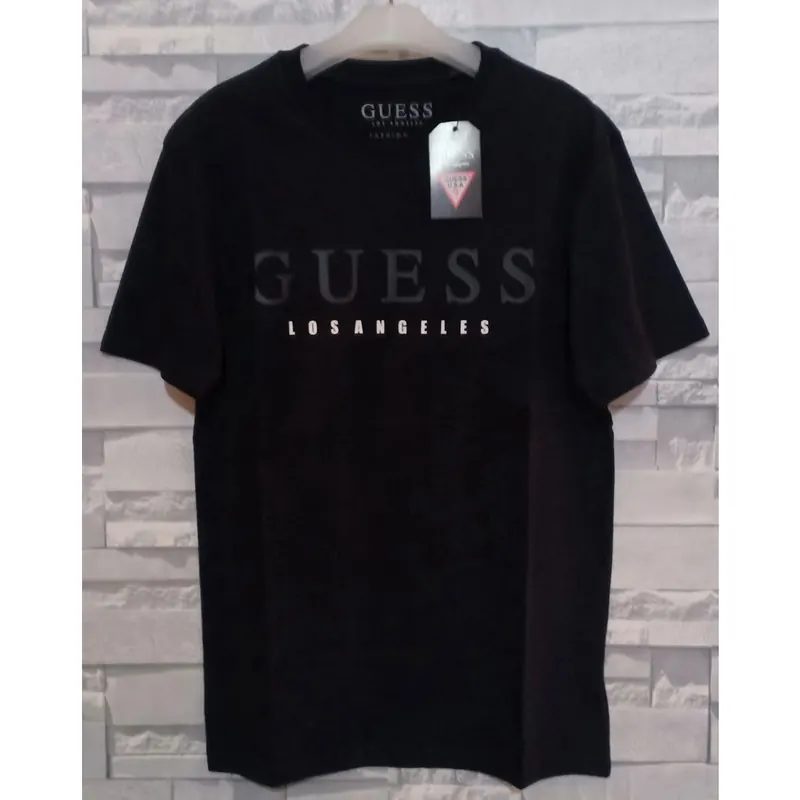 Kaos Guess Font LA Hitam