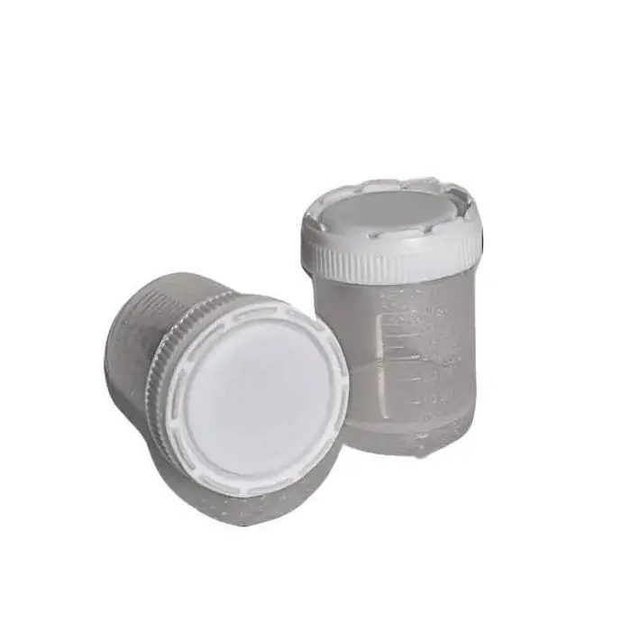 Pot Urine 50 ml berskala bahan PP kuat lentur rapat dan tahan pecah