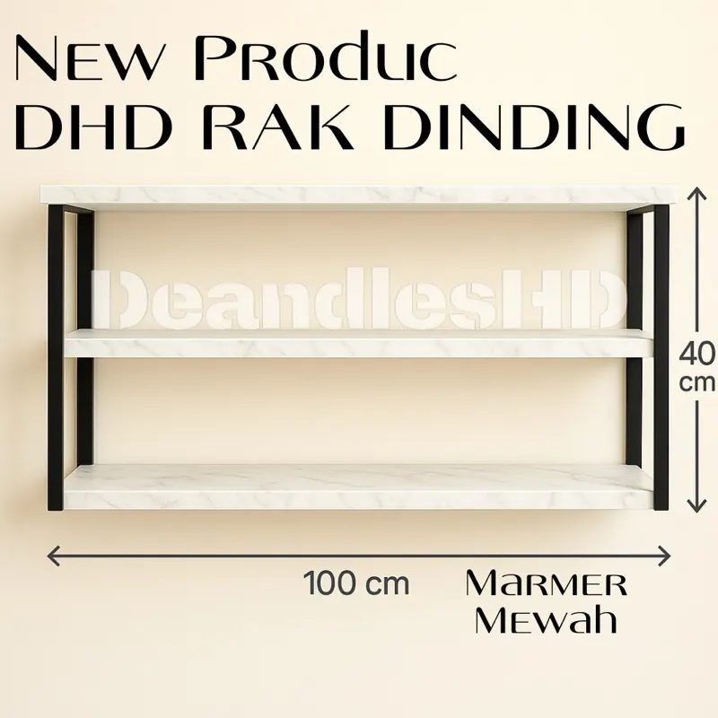 DHD Rak Dinding Susun 3 Ukuran 1 Meter Buku Bumbu