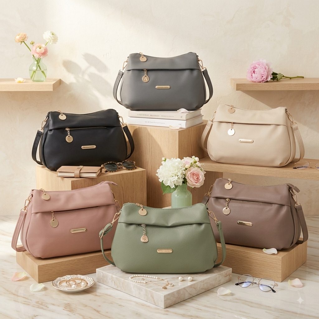 DAVINA Slingbag – Tas Selempang Wanita Slingbag DAVINA Bahan Nilon Cocoly Waterproof Antiair