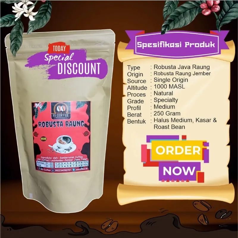 Kopi Robusta Raung Jember