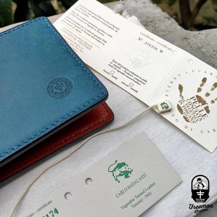 Dompet Kulit Vegtan/nabati Basic III Billfold Pueblo Badalassi Itali