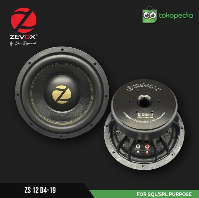 Subwoofer SQL SPL Zevox ZS 12D4-19 by vox research