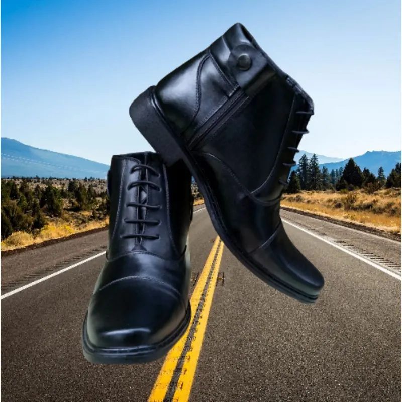 Medali BJ153 - Sepatu PDH Pantofel Boots Kulit Asli dEsain Nyaman Gagah Sol Anti Selip
