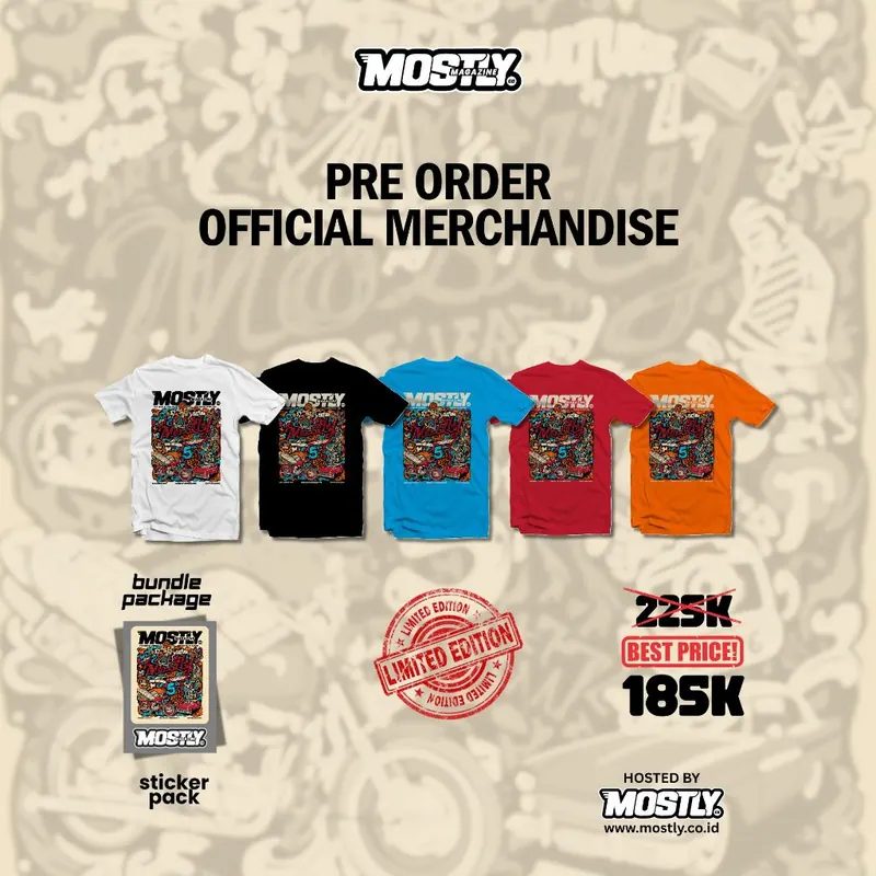 Pre Order T-Shirt Mostly Magazine Five Years Of Passion