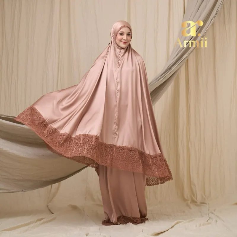 Mukena Silk Renda Bawah / Jumbo / Lebaran