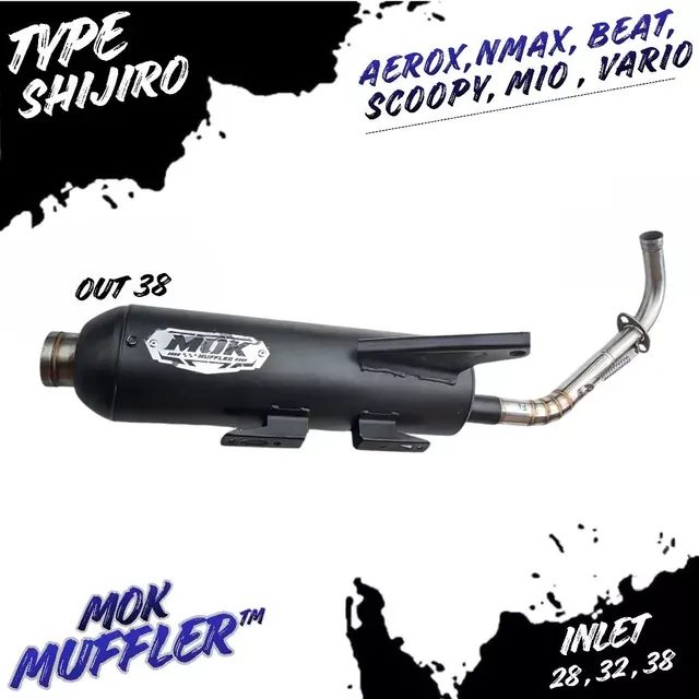 Knalpot Standar Racing Shijiro Kolong Bawah Aerox Nmax Vario Pcx Beat Mio All Matic