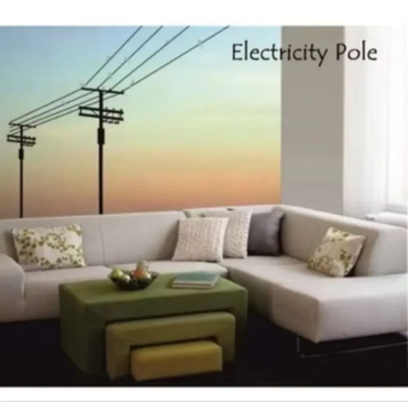 wallsticker 60x90 electrick pole