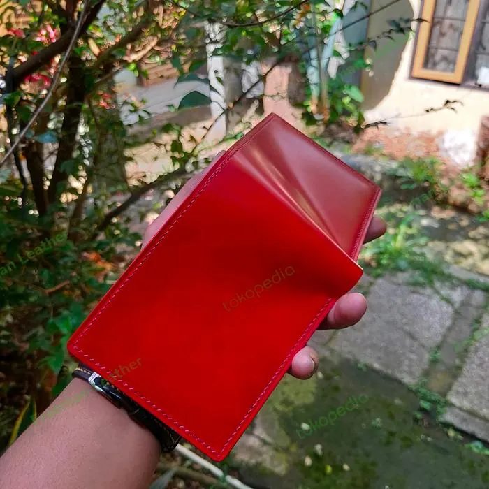 Billfold Wallet Shell Cordovan Red X Pueblo Badalassi Mosto Pria