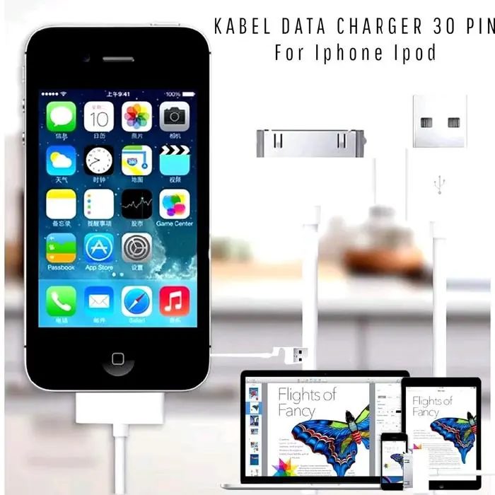 Kabel Data Charger 30 Pin Multifungsi for iPhone iPad iPod 1M