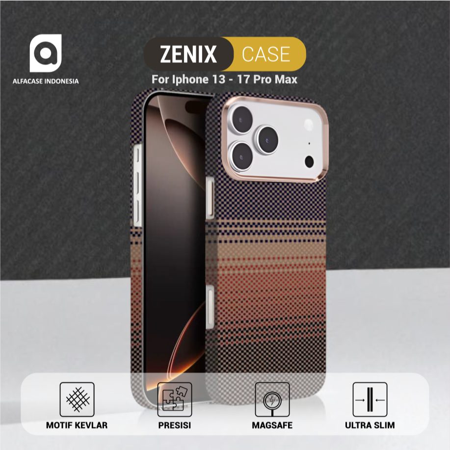 ALFACASE Case Zenix Ultra Thin iPhone 13 14 15 16 17 Pro Max Casing Series