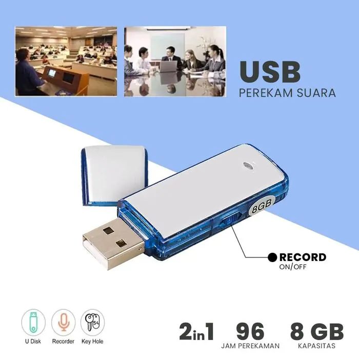 Flashdrive Sound Voice Recorder Flashdisk Perekam Suara 8GB