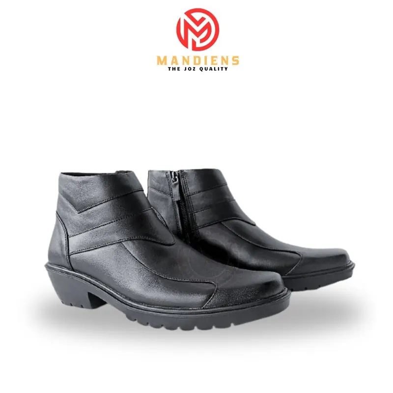 Mandiens Sepatu Boot Pria Kulit Asli Merek Medali K183 - Sepatu Kulit Pdh Tni Polri Jenggel Koboi
