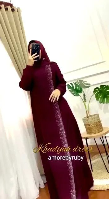 Beenabasic amore by ruby gamis dress mewah simple dengan swarovski