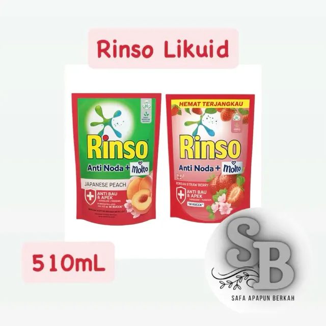 Rinso Deterjen Cair + Molto Anti Noda 510 mL