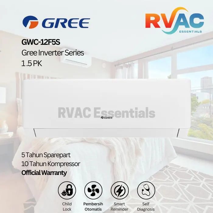 AC GREE Inverter Series GWC-12F5S 1.5 PK
