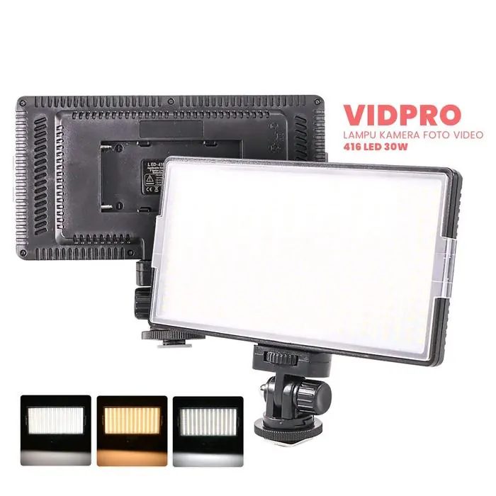 Lampu Kamera Foto Video Adjustable Studio Light Kit 416 LED 30W