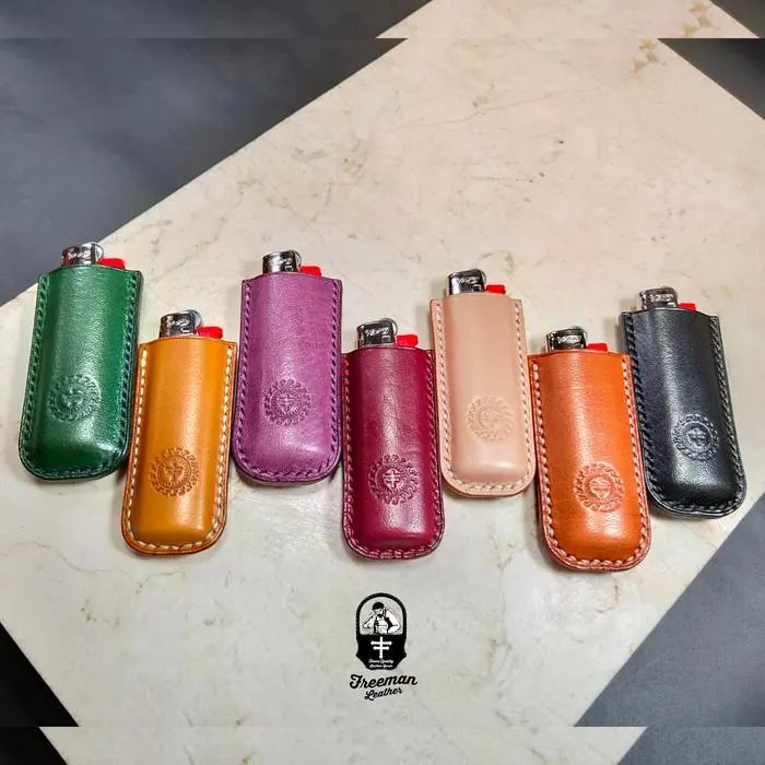 Case BIC lighter Leather, lighters sarung bengsin Nabati / Vegetable