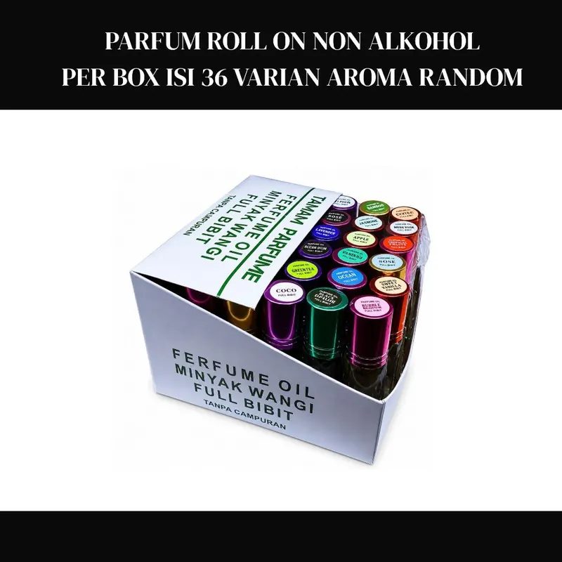 Parfum Roll-On Non Alkohol 7ML ISI 36 FUL BIBIT TANPA CAMPURAN