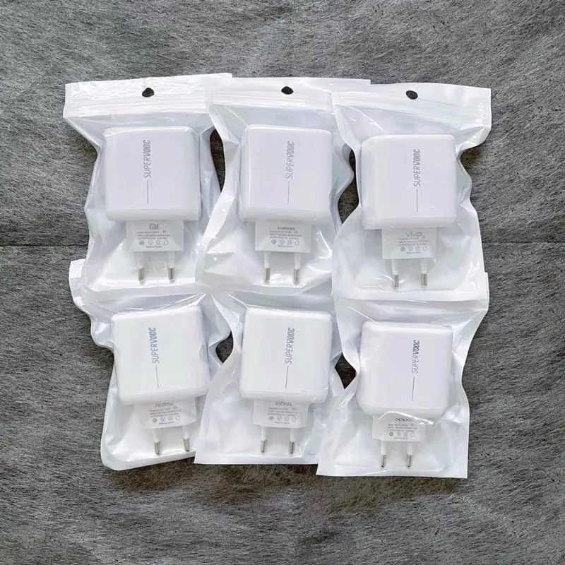 [QP-27] Adapter Charger Batok 65W Non Fast Packing Plastik Branded Merek Hp