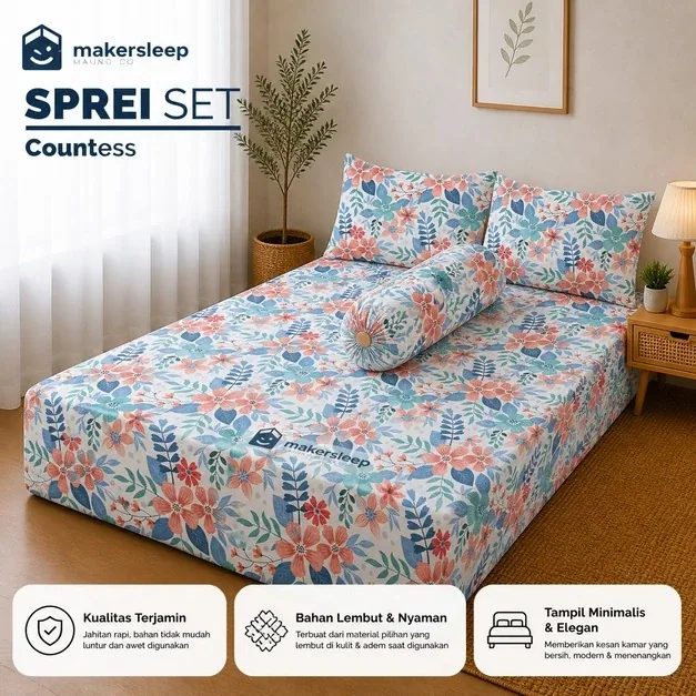 Khusus Etalase Sprei Set Motif Ukuran 160x200 Tinggi 20 Cm