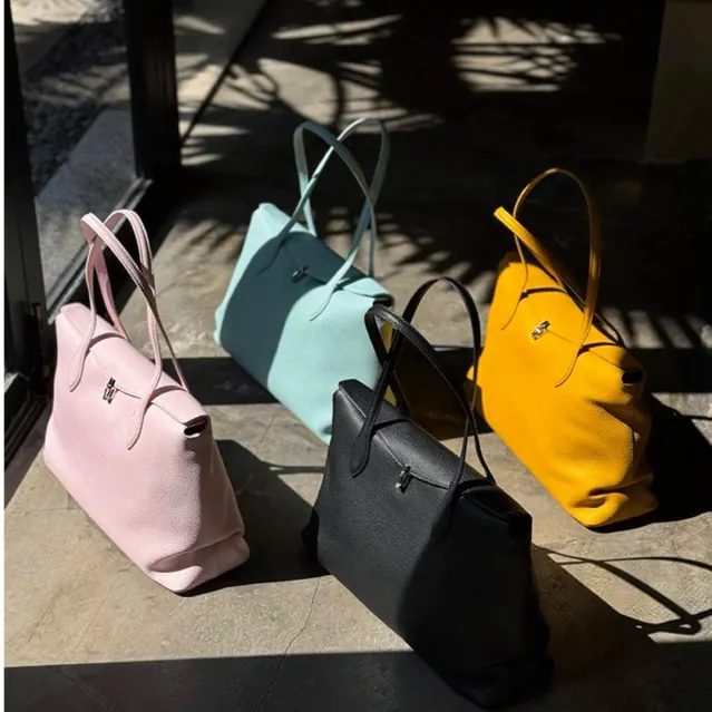 Tas Tote Wanita Kulit Sapi Asli – Minimal Large Commuter Shoulder Work Bag NB068