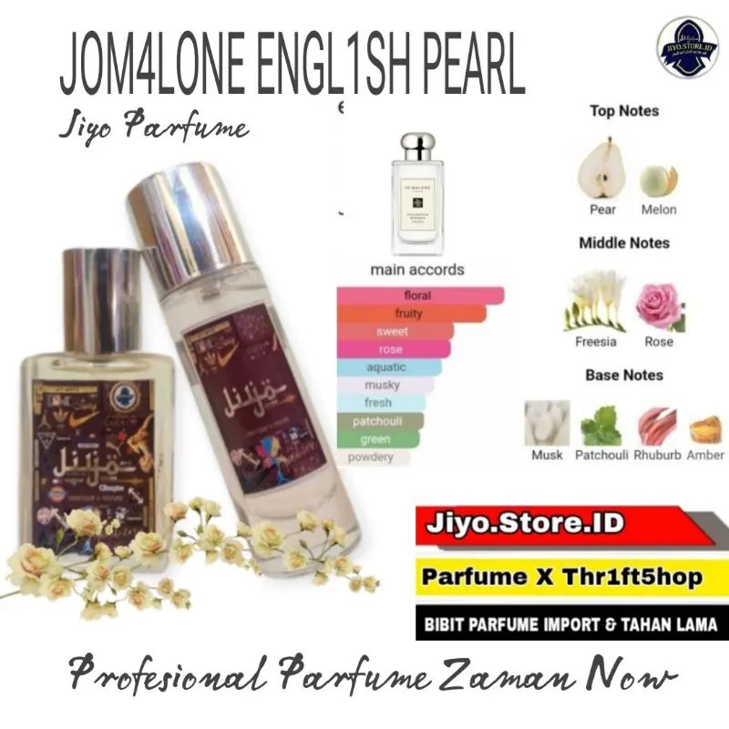Jiyo Parfume Unisex Inspired By J0M4LONE ENGLISH PEARL Tahan Lama Edp FREE Tester