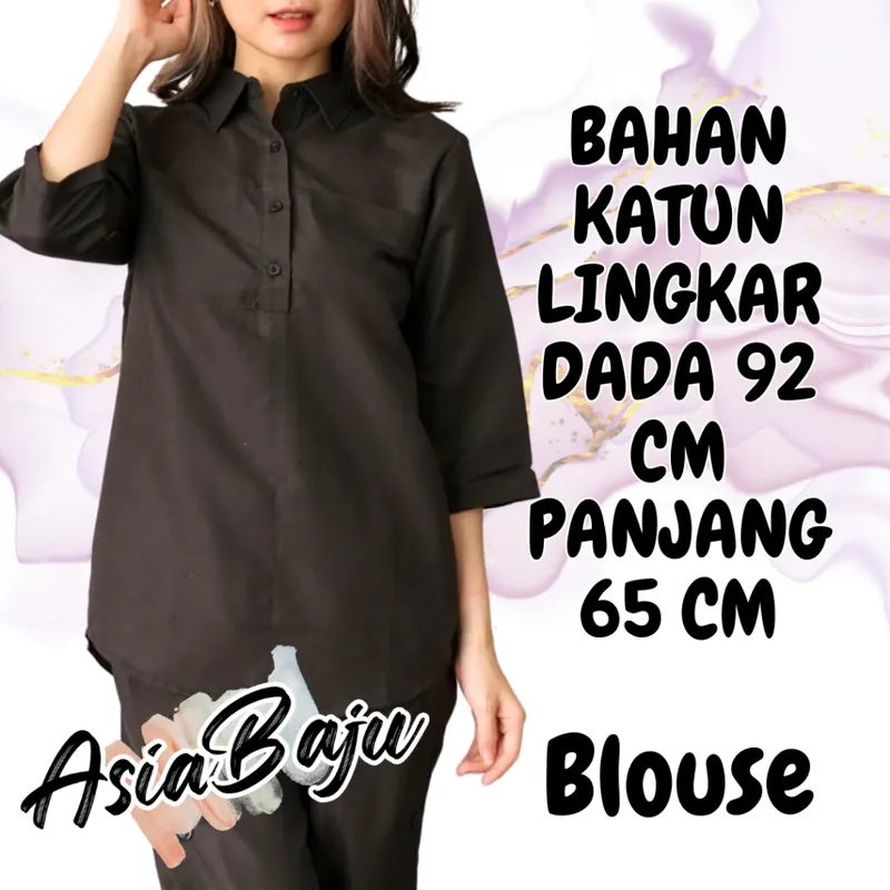 ASIABAJU Baju Atasan Wanita Blouse Katun KIKI