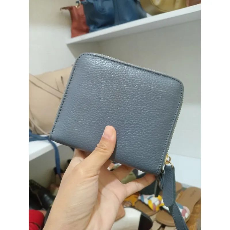 Dompet koin wanita kartu bahan kulit sapi 100% asli