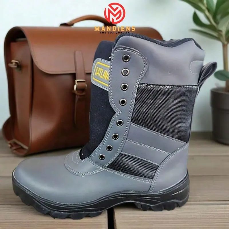Mandiens Sepatu Linmas Safety Pdl Satlinmas Terbaru 2023 Ujung Besi Sepatu Safety Boots Pdl