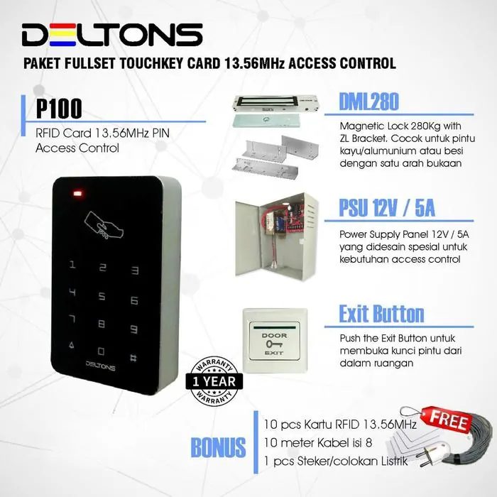 Smart Door Access Control RFID Card 13.56MHz Magnetic EM Lock