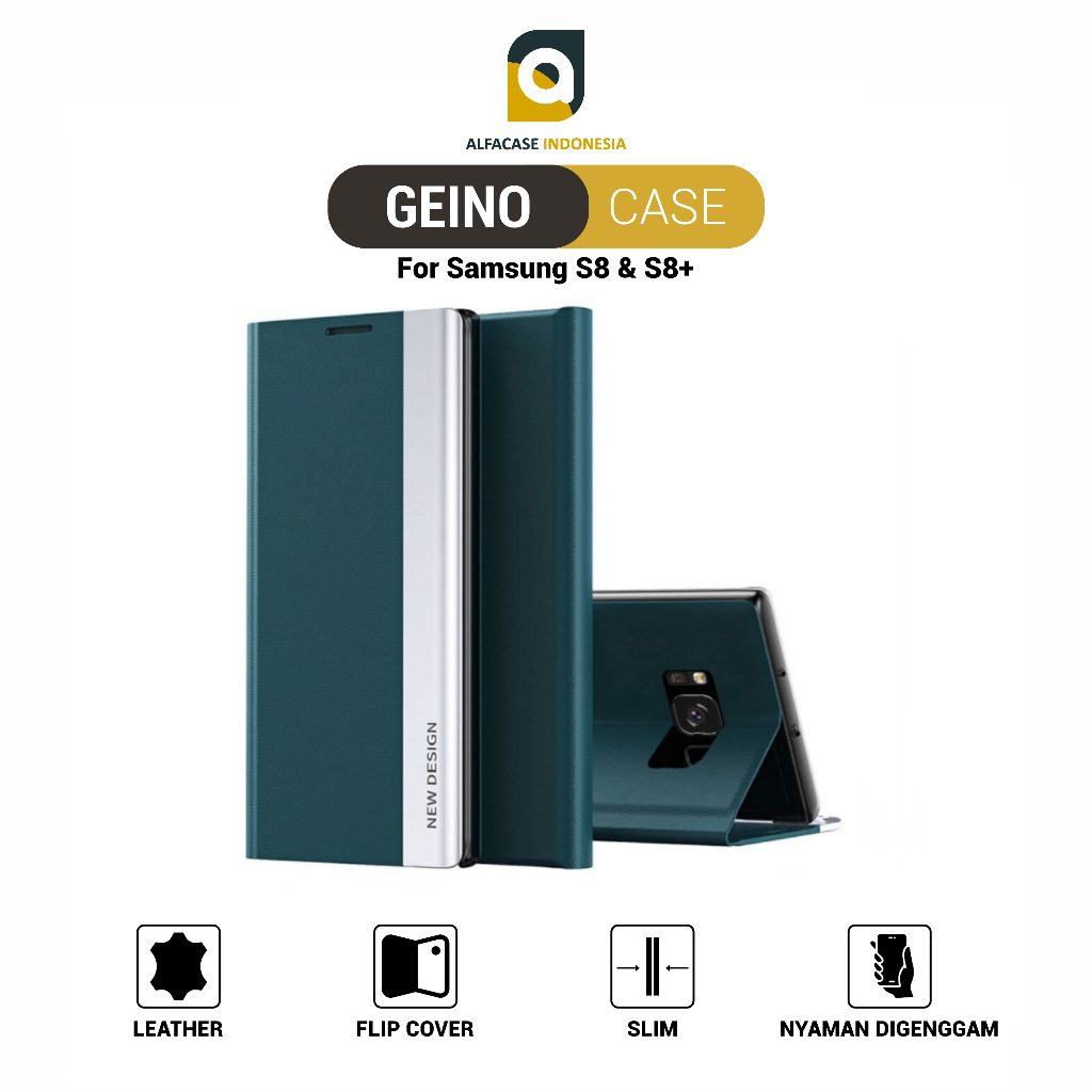 ALFACASE Flip Cover New Design Case Samsung S8 Plus Geino - Casing S8 Series