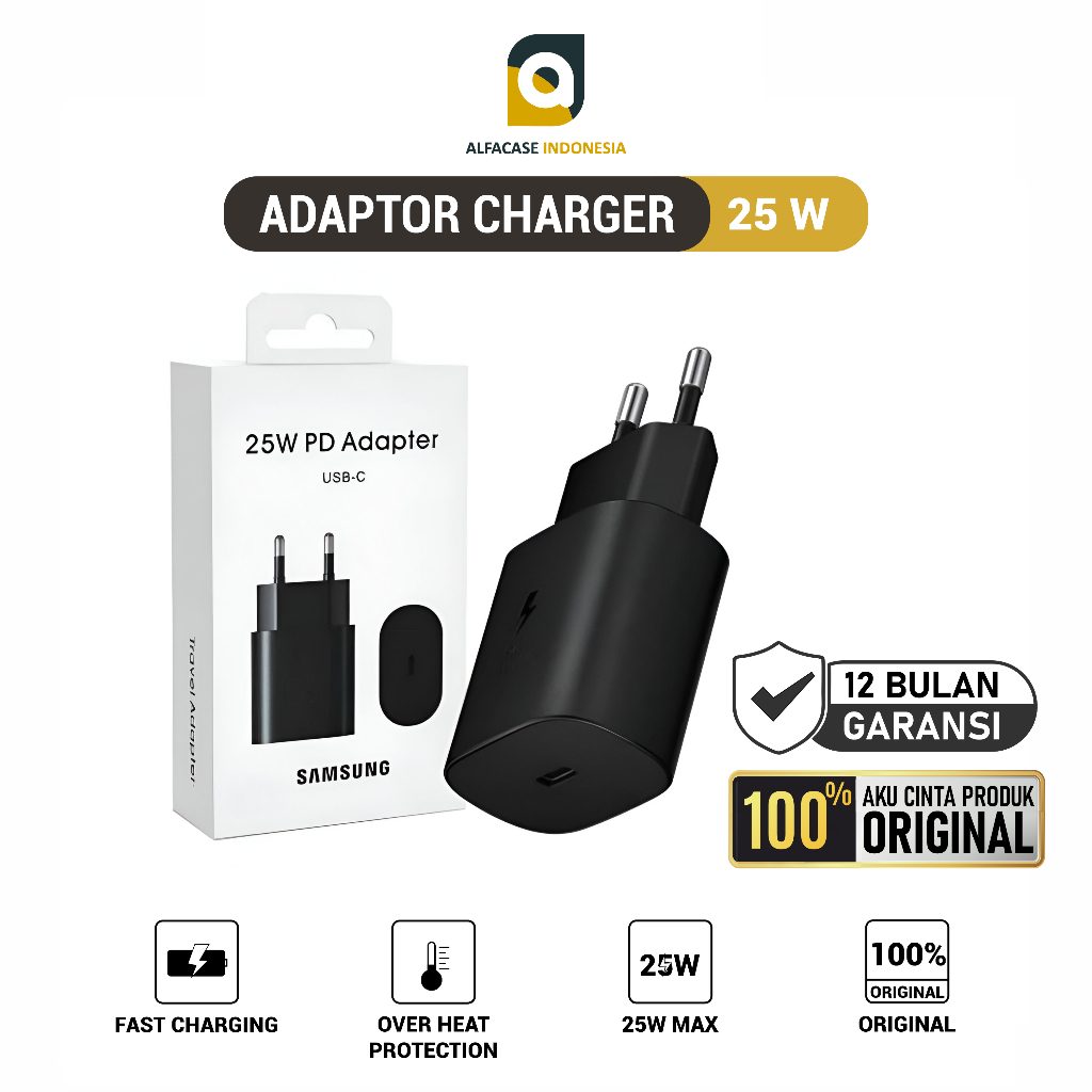 ALFACASE Adaptor Charger 25W - Samsung