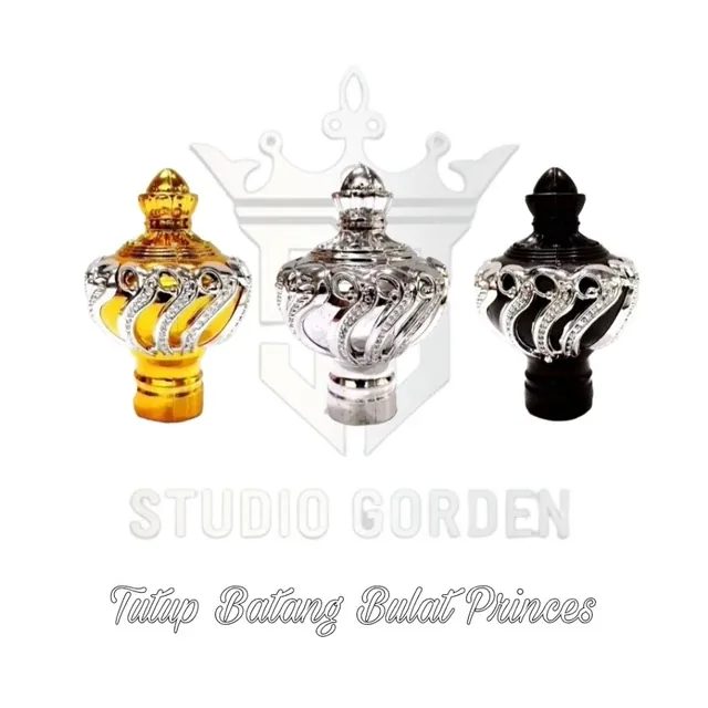 Studiogorden - Tutup Besi Bulat Princes Minimalis/Endcup Gorden Rol/Assesoris Batang