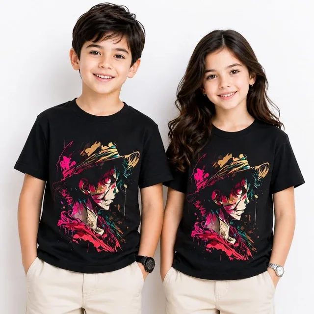 Baju Kaos Anak Anime D.Luffy ART 216 l Bahan Cotton Combed Adem Cocok Untuk l Unisex