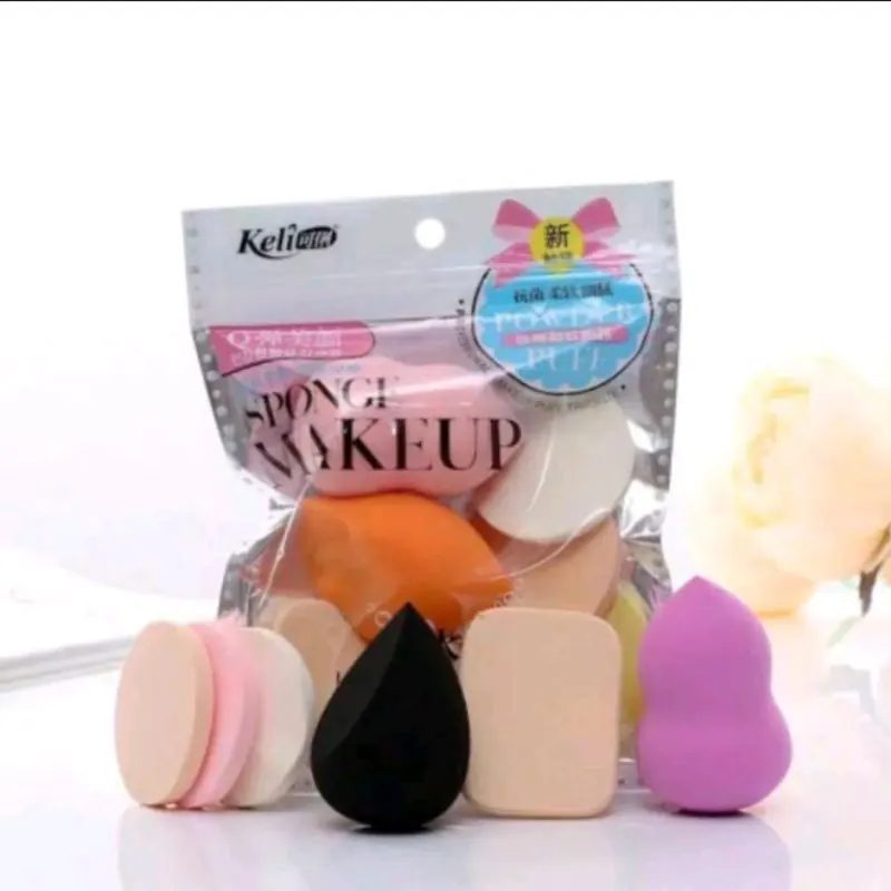 Beauty Blender Spons Make up 1 Set Isi 6 Pcs / Sponge Bedak Foundation / Up / SET