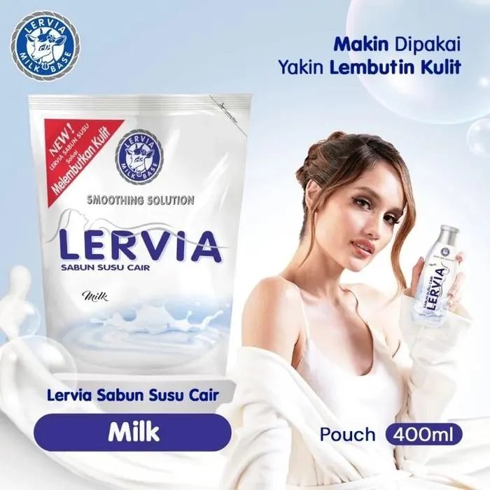 Sabun Mandi Cair Lervia Susu Milk 400ml