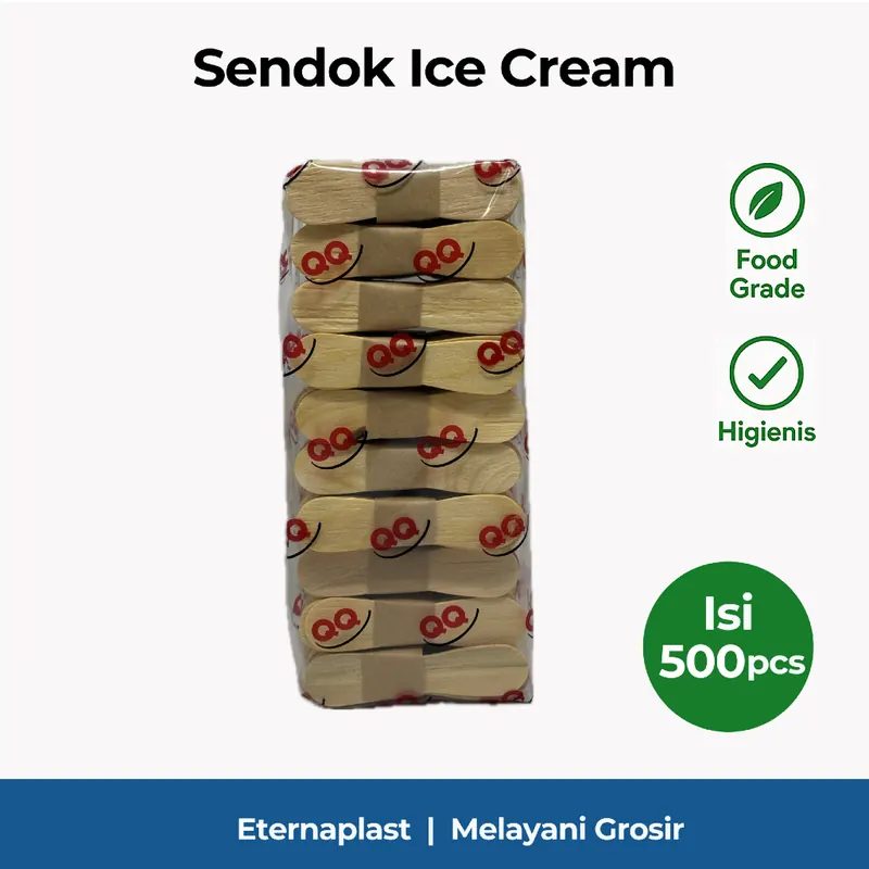 (500PCS) Sendok Kayu Ice Cream