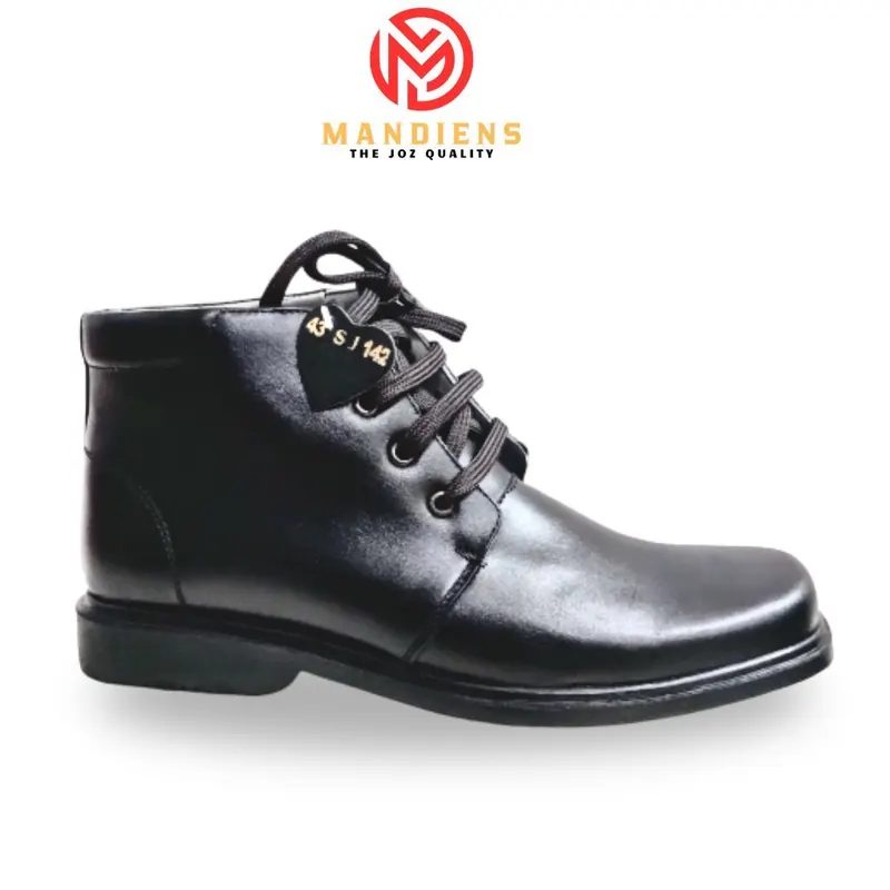 Mandiens - Sepatu PDH Kulit Asli Medali SJ142
